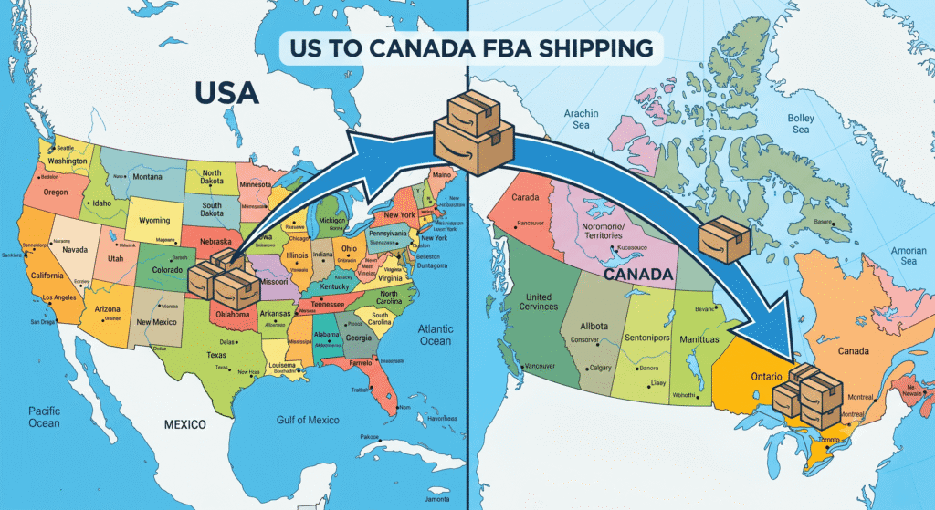 US seller shipping inventory to Amazon FBA Canada warehouse