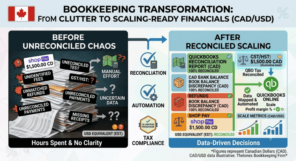 Catch-up bookkeeping process for Canadian Amazon and Shopify sellers